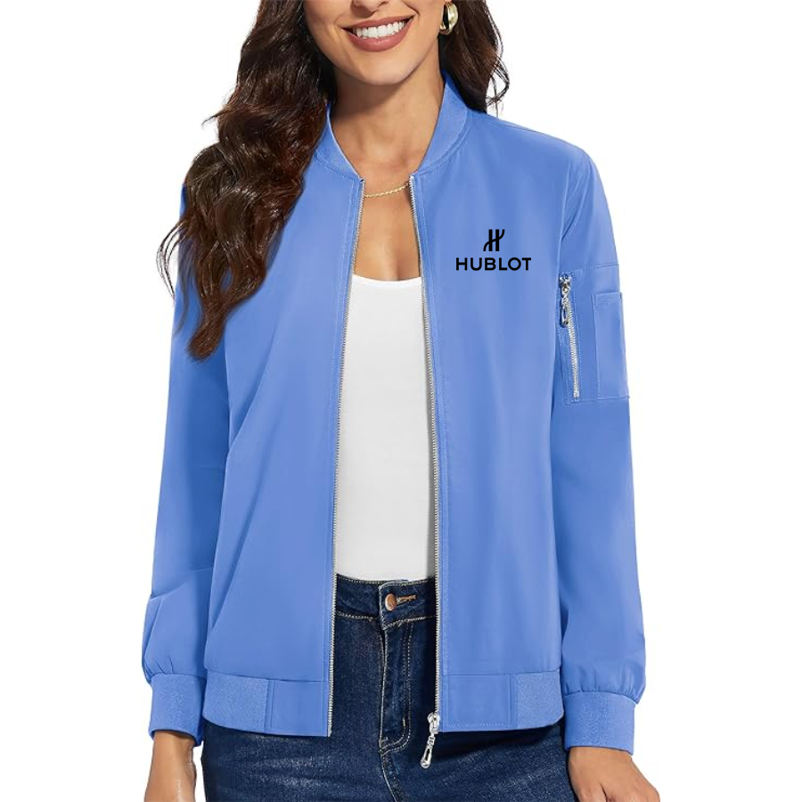 Women's Hublot  Premium Bomber Jacket with Polished Detailing and Functional Sleeve Pocket Modern Luxury Outerwear