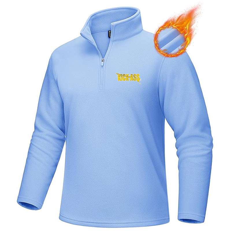 Men's Kick-Ass MAGCOMSEN Quarter-Zip Pullover Polar Fleece Sweatshirt Stand Collar Long Sleeve Shirt for Men Thermal Winter Fall