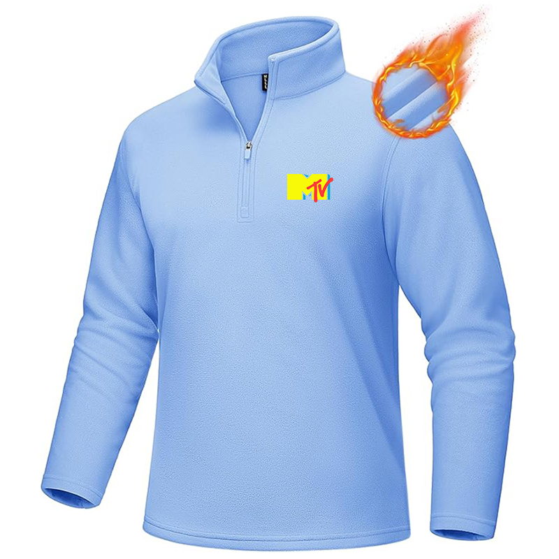 Men's M.T.V MAGCOMSEN Quarter-Zip Pullover Polar Fleece Sweatshirt Stand Collar Long Sleeve Shirt for Men Thermal Winter Fall