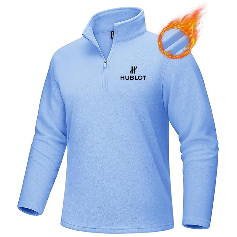 Men's Hublot MAGCOMSEN Quarter-Zip Pullover Polar Fleece Sweatshirt Stand Collar Long Sleeve Shirt for Men Thermal Winter Fall