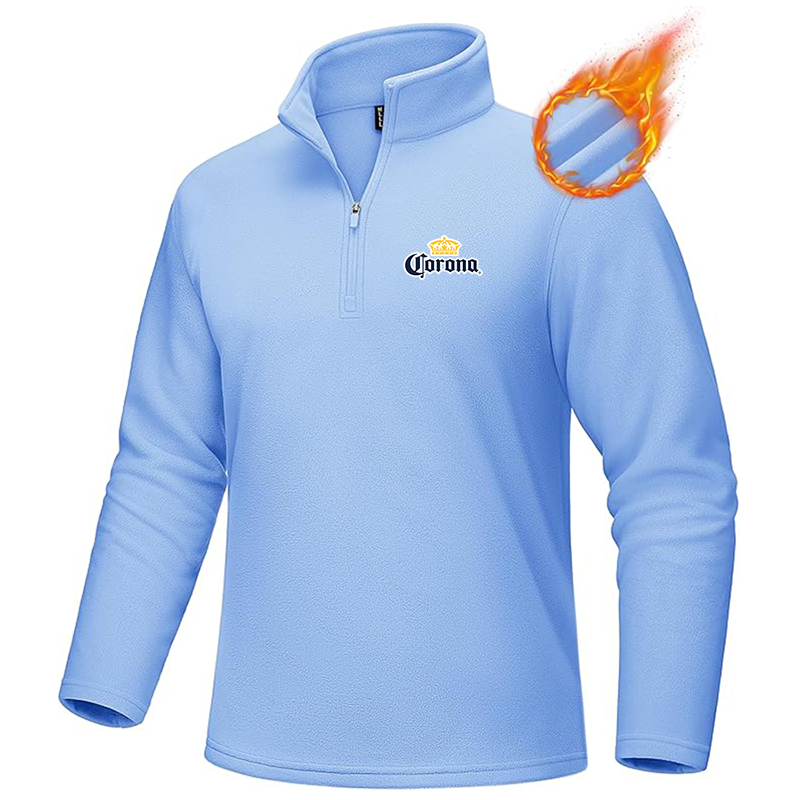Men's Corona MAGCOMSEN Quarter-Zip Pullover Polar Fleece Sweatshirt Stand Collar Long Sleeve Shirt for Men Thermal Winter Fall