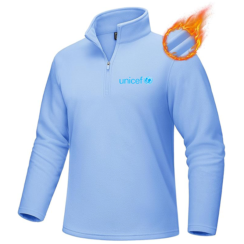 Men's UNICEF MAGCOMSEN Quarter-Zip Pullover Polar Fleece Sweatshirt Stand Collar Long Sleeve Shirt for Men Thermal Winter Fall