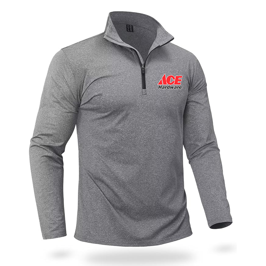 Men's Ace Quarter Zip Pullover Premium Fleece Lined Heather Long Sleeve Golf Shirts Midweight 1/4 Half Zip Sweatshirts