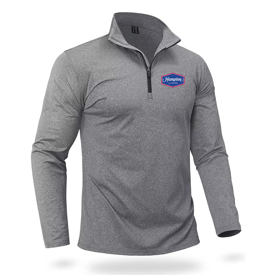 Men's Hampton Quarter Zip Pullover Premium Fleece Lined Heather Long Sleeve Golf Shirts Midweight 1/4 Half Zip Sweatshirts