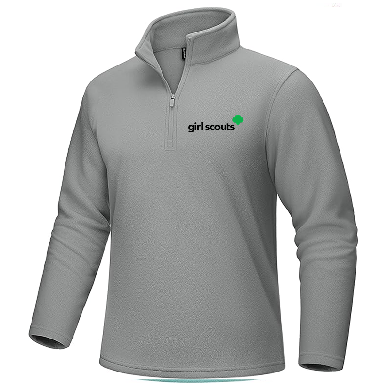 Men's Girl Scouts MAGCOMSEN Quarter-Zip Pullover Polar Fleece Sweatshirt Stand Collar Long Sleeve Shirt for Men Thermal Winter Fall