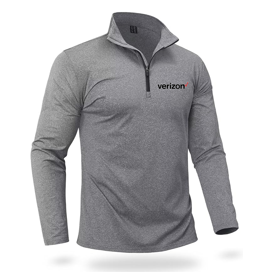 Men's Verizon Quarter Zip Pullover Premium Fleece Lined Heather Long Sleeve Golf Shirts Midweight 1/4 Half Zip Sweatshirts