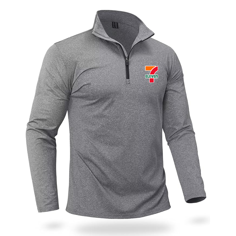 Men's 7-Eleven Quarter Zip Pullover Premium Fleece Lined Heather Long Sleeve Golf Shirts Midweight 1/4 Half Zip Sweatshirts