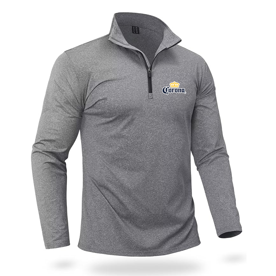 Men's Corona Quarter Zip Pullover Premium Fleece Lined Heather Long Sleeve Golf Shirts Midweight 1/4 Half Zip Sweatshirts