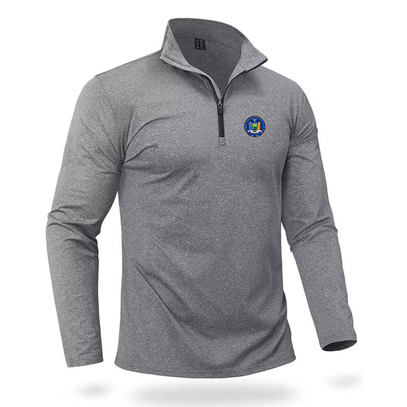 Men's New York  Quarter Zip Pullover Premium Fleece Lined Heather Long Sleeve Golf Shirts Midweight 1/4 Half Zip Sweatshirts