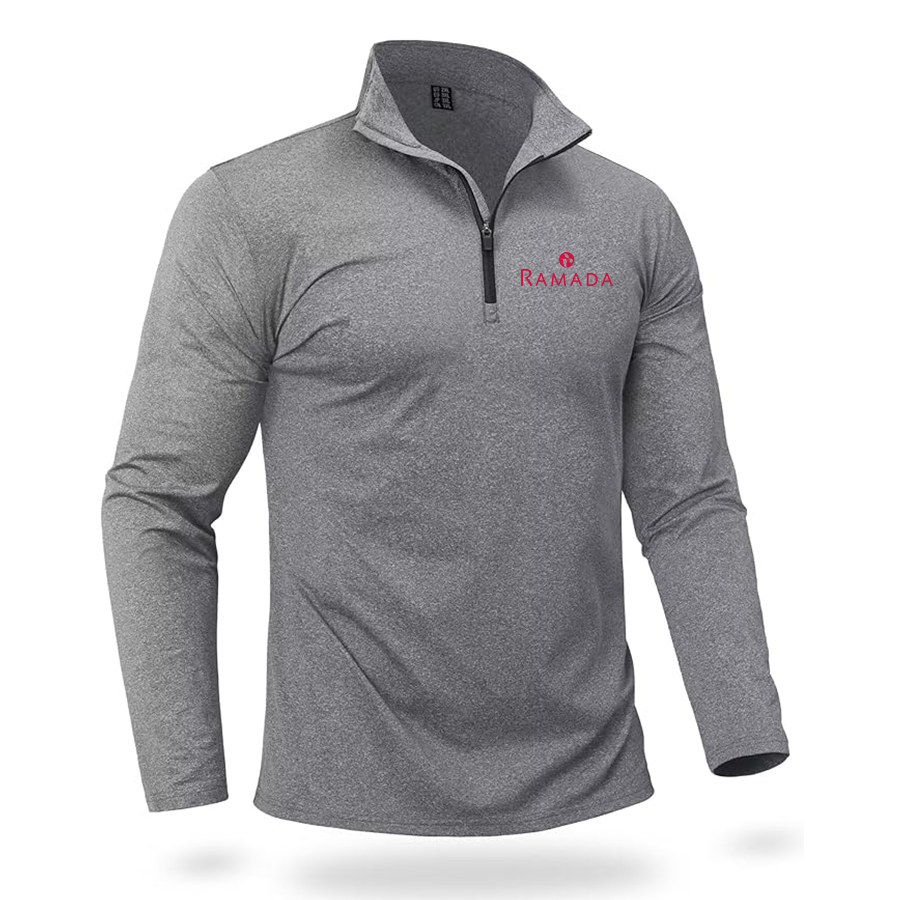 Men's Ramada Quarter Zip Pullover Premium Fleece Lined Heather Long Sleeve Golf Shirts Midweight 1/4 Half Zip Sweatshirts