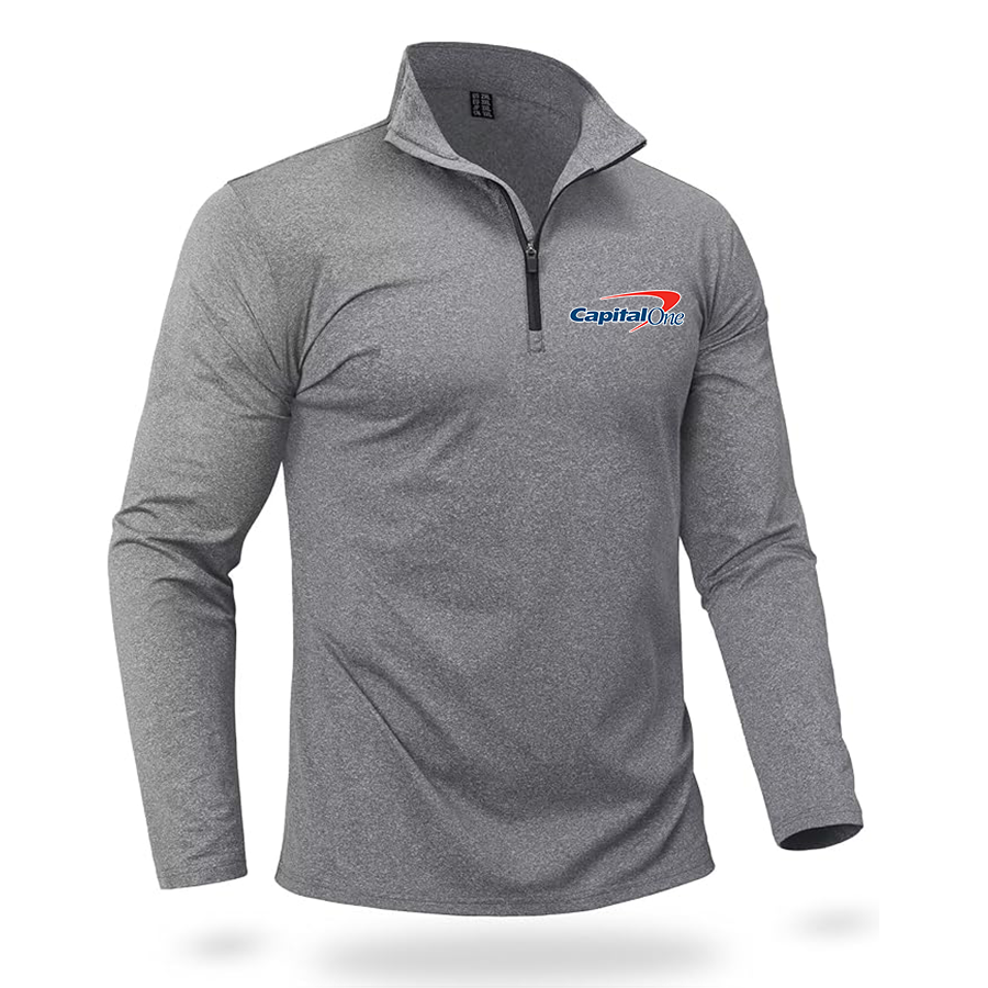 Men's Capital One Quarter Zip Pullover Premium Fleece Lined Heather Long Sleeve Golf Shirts Midweight 1/4 Half Zip Sweatshirts