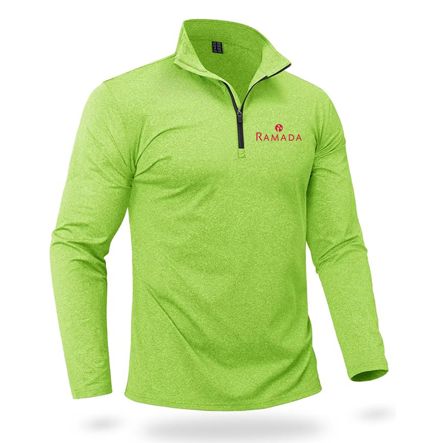 Men's Ramada Quarter Zip Pullover Premium Fleece Lined Heather Long Sleeve Golf Shirts Midweight 1/4 Half Zip Sweatshirts