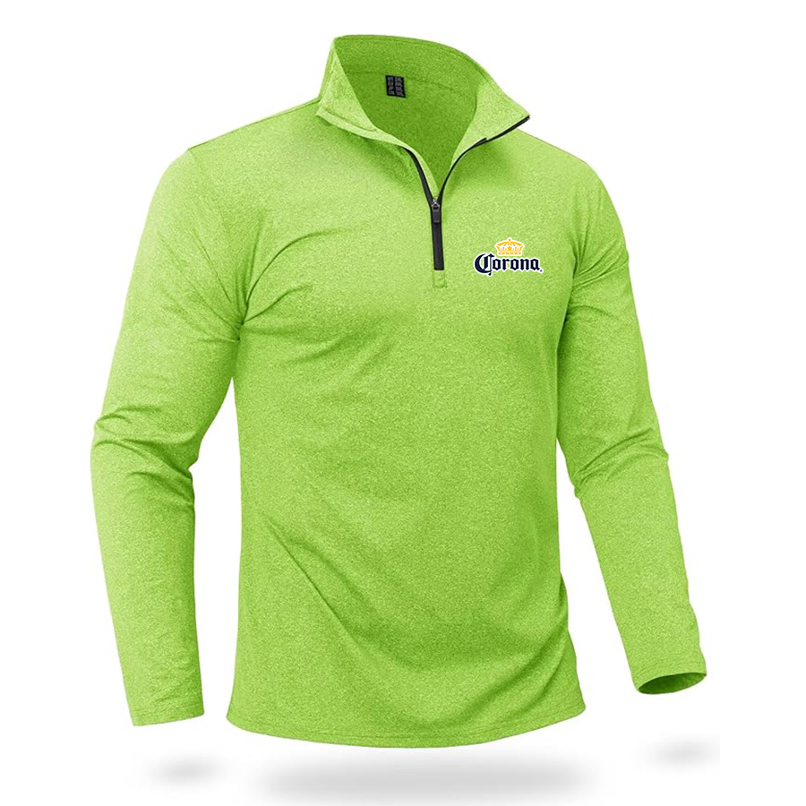 Men's Corona Quarter Zip Pullover Premium Fleece Lined Heather Long Sleeve Golf Shirts Midweight 1/4 Half Zip Sweatshirts
