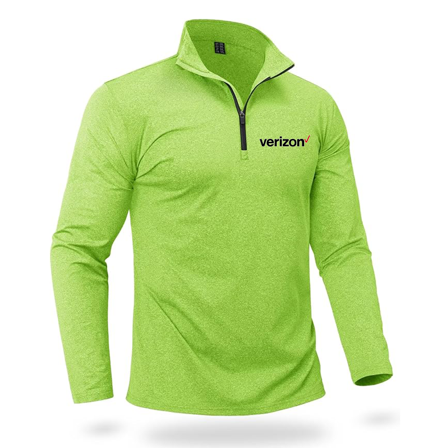 Men's Verizon Quarter Zip Pullover Premium Fleece Lined Heather Long Sleeve Golf Shirts Midweight 1/4 Half Zip Sweatshirts