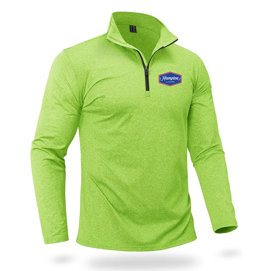 Men's Hampton Quarter Zip Pullover Premium Fleece Lined Heather Long Sleeve Golf Shirts Midweight 1/4 Half Zip Sweatshirts
