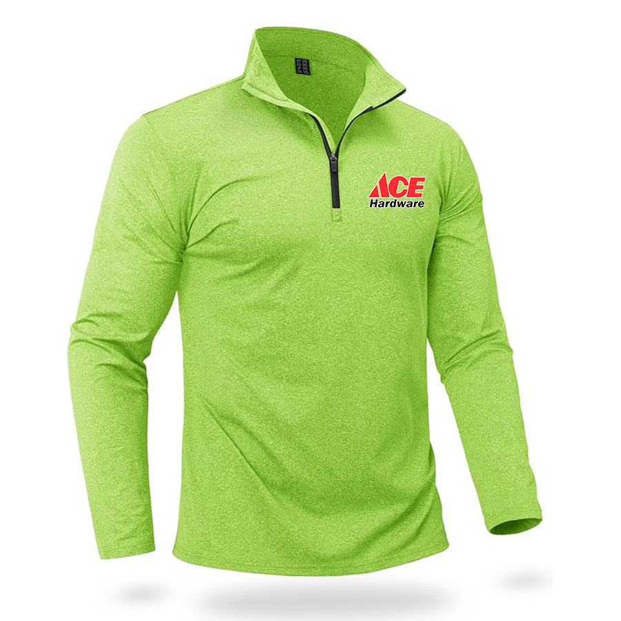 Men's Ace Quarter Zip Pullover Premium Fleece Lined Heather Long Sleeve Golf Shirts Midweight 1/4 Half Zip Sweatshirts
