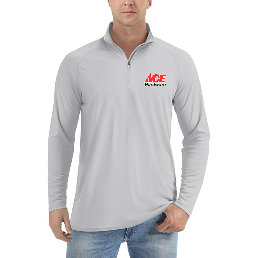 Men's  Ace Lightweight Quarter-Zip Athletic Shirt Long Sleeve Performance Wear