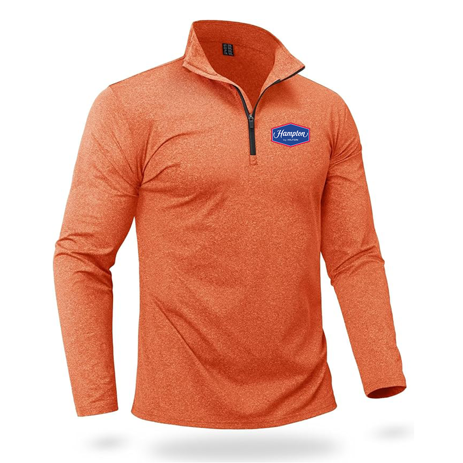 Men's Hampton Quarter Zip Pullover Premium Fleece Lined Heather Long Sleeve Golf Shirts Midweight 1/4 Half Zip Sweatshirts