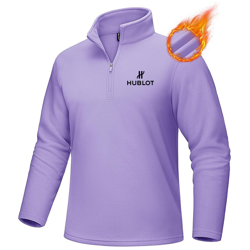 Men's Hublot MAGCOMSEN Quarter-Zip Pullover Polar Fleece Sweatshirt Stand Collar Long Sleeve Shirt for Men Thermal Winter Fall