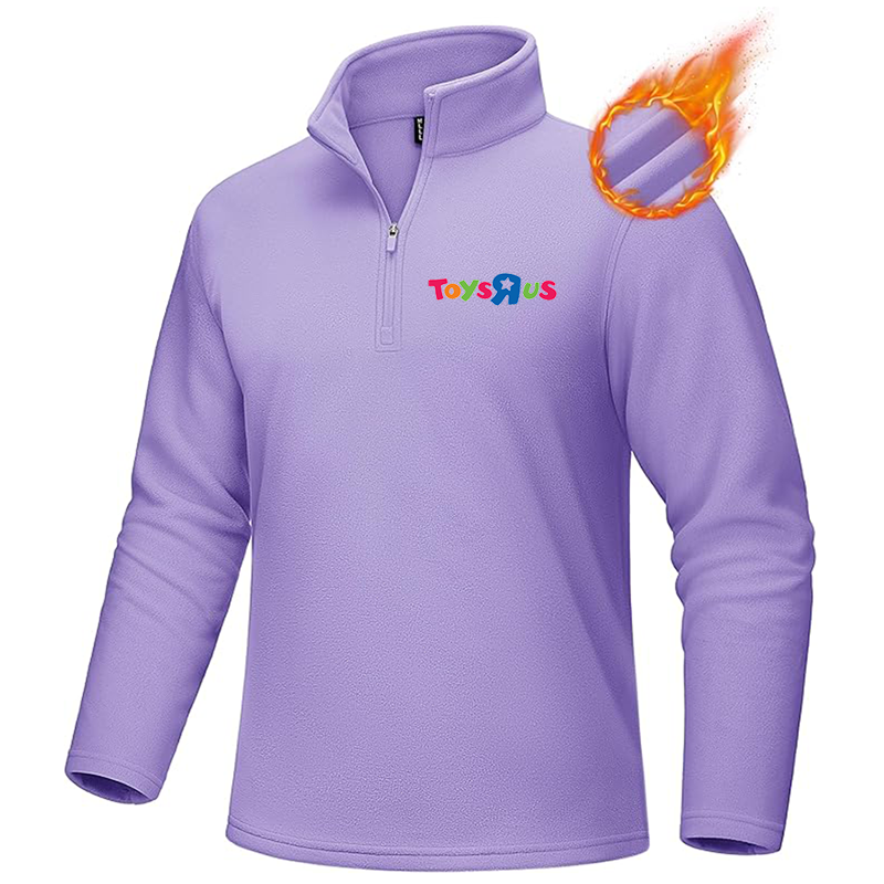 Men's Toys R Us MAGCOMSEN Quarter-Zip Pullover Polar Fleece Sweatshirt Stand Collar Long Sleeve Shirt for Men Thermal Winter Fall