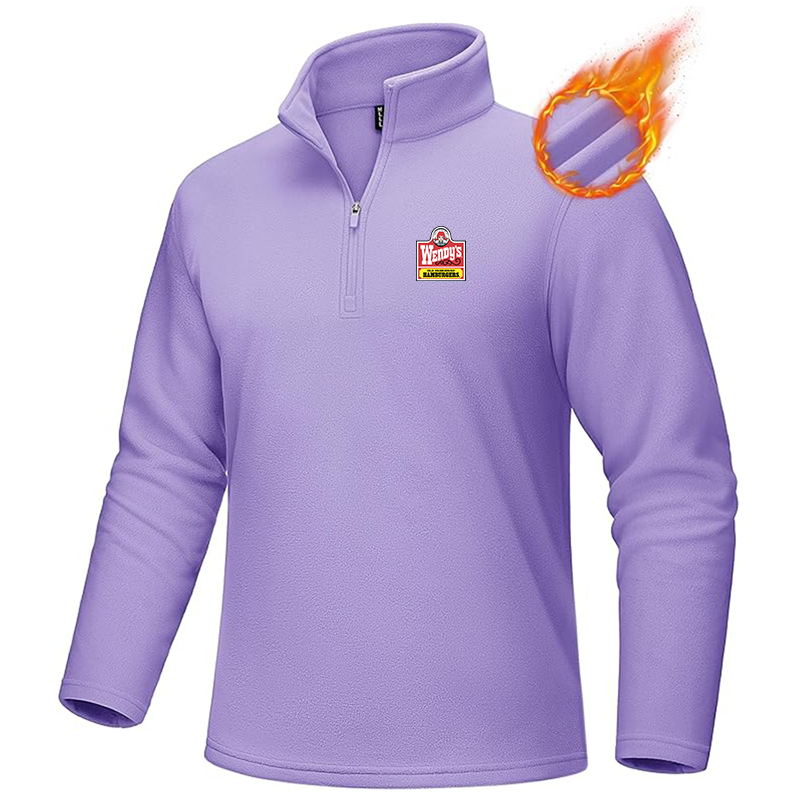 Men's Wendy's MAGCOMSEN Quarter-Zip Pullover Polar Fleece Sweatshirt Stand Collar Long Sleeve Shirt for Men Thermal Winter Fall