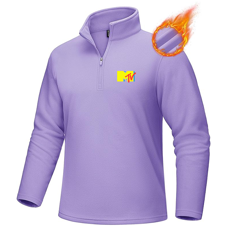 Men's M.T.V MAGCOMSEN Quarter-Zip Pullover Polar Fleece Sweatshirt Stand Collar Long Sleeve Shirt for Men Thermal Winter Fall