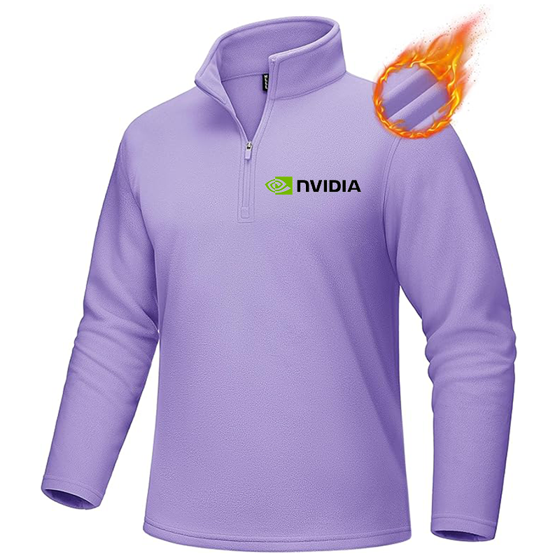 Men's NVIDIA MAGCOMSEN Quarter-Zip Pullover Polar Fleece Sweatshirt Stand Collar Long Sleeve Shirt for Men Thermal Winter Fall