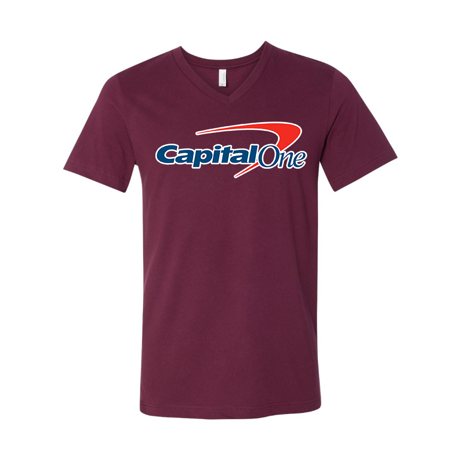 Men's Capital One  BELLA  CANVAS  Jersey V-Neck Tee