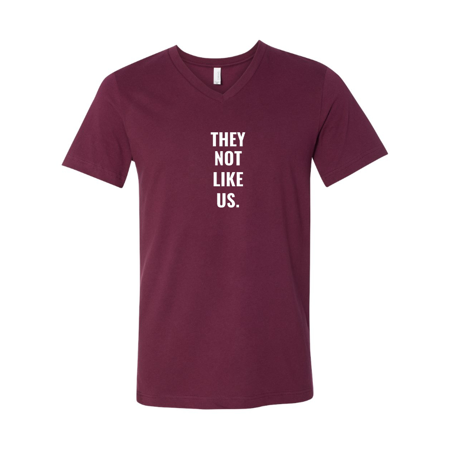 Men's They not like us BELLA  CANVAS  Jersey V-Neck Tee