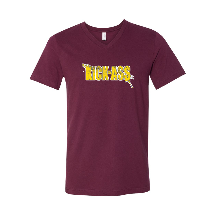 Men's Kick-Ass BELLA  CANVAS  Jersey V-Neck Tee