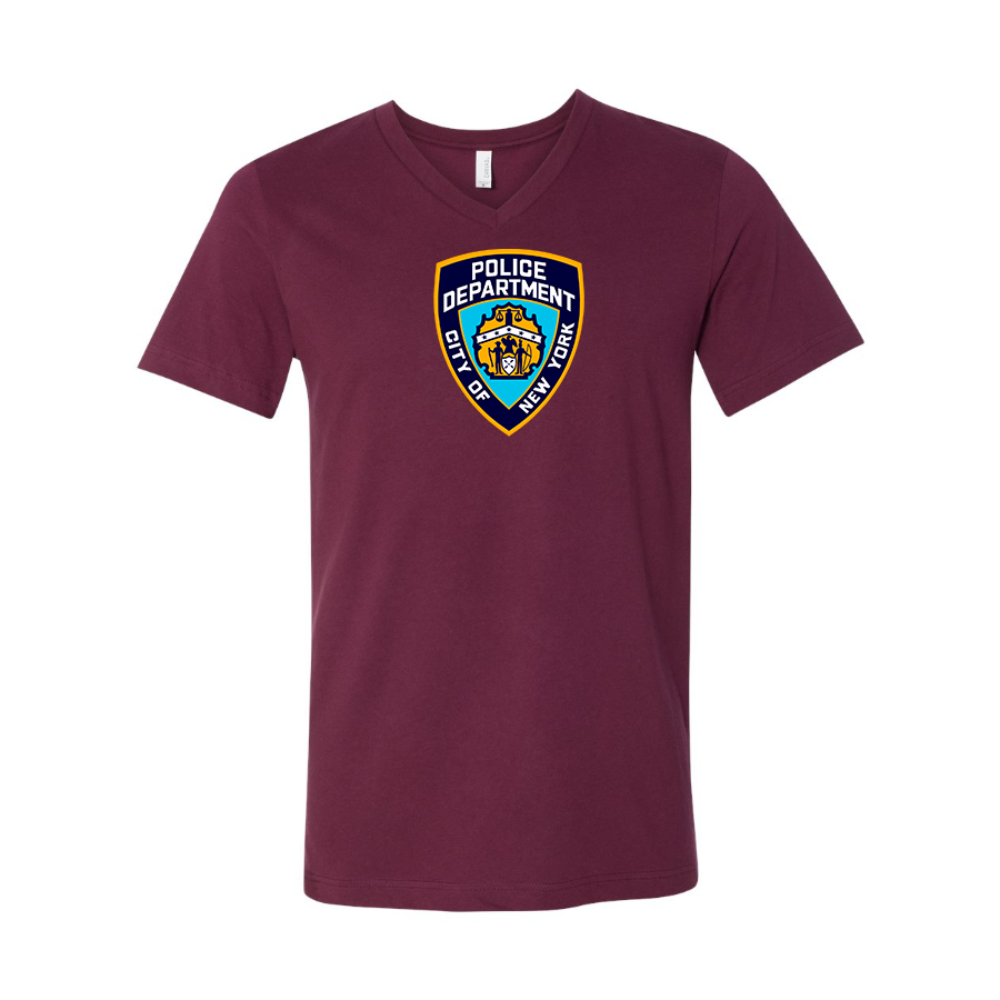 Men's NYPD BELLA  CANVAS  Jersey V-Neck Tee