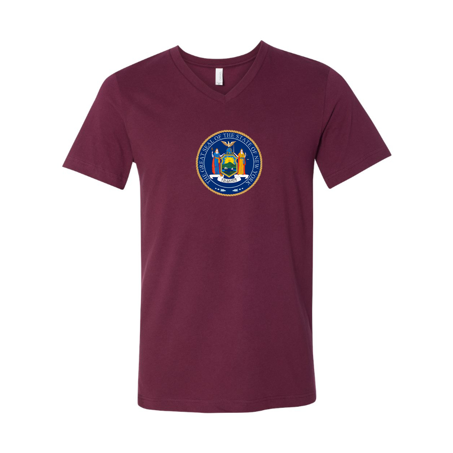 Men's New York  BELLA  CANVAS  Jersey V-Neck Tee