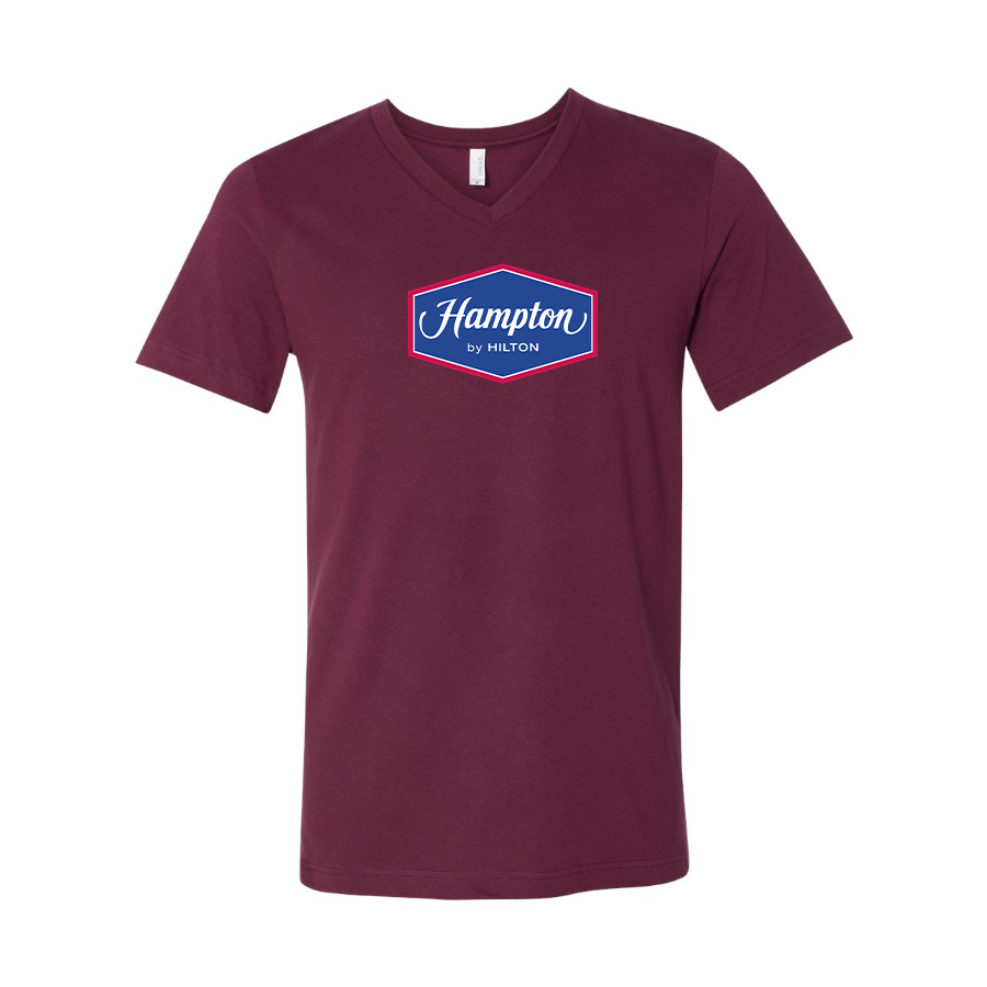 Men's Hampton BELLA  CANVAS  Jersey V-Neck Tee