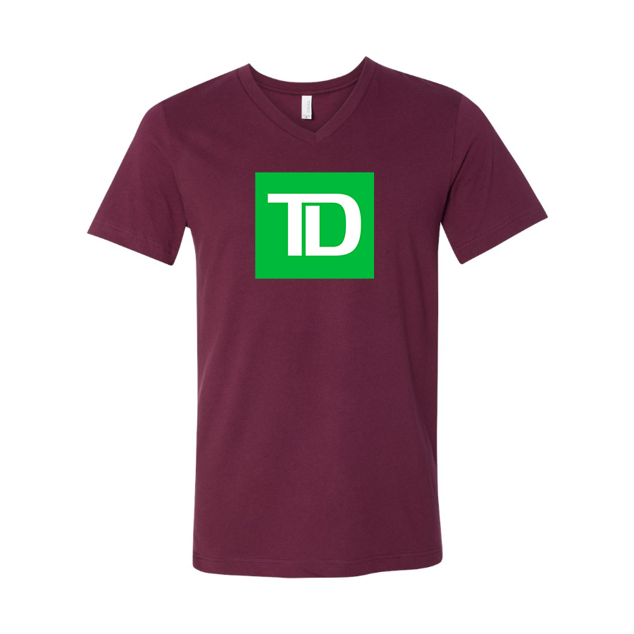 Men's TD Bank BELLA  CANVAS  Jersey V-Neck Tee
