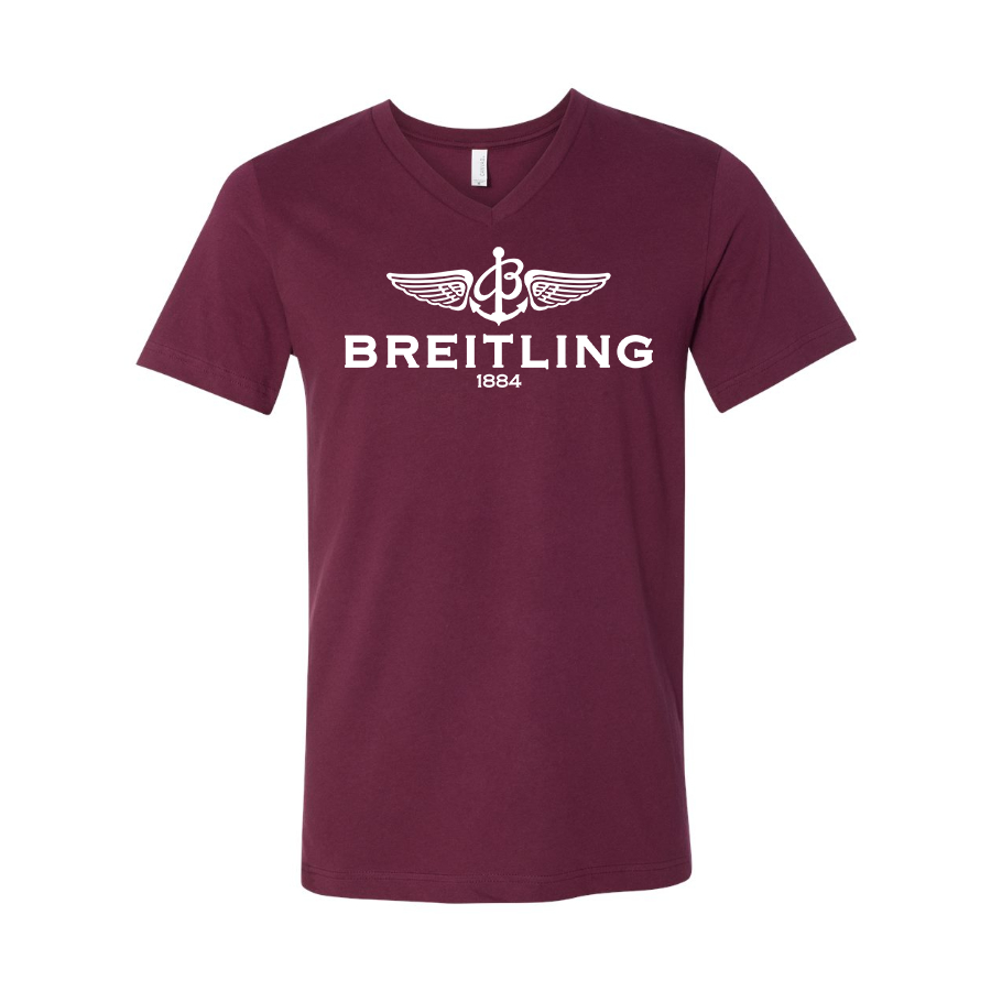 Men's Breitling  BELLA  CANVAS  Jersey V-Neck Tee
