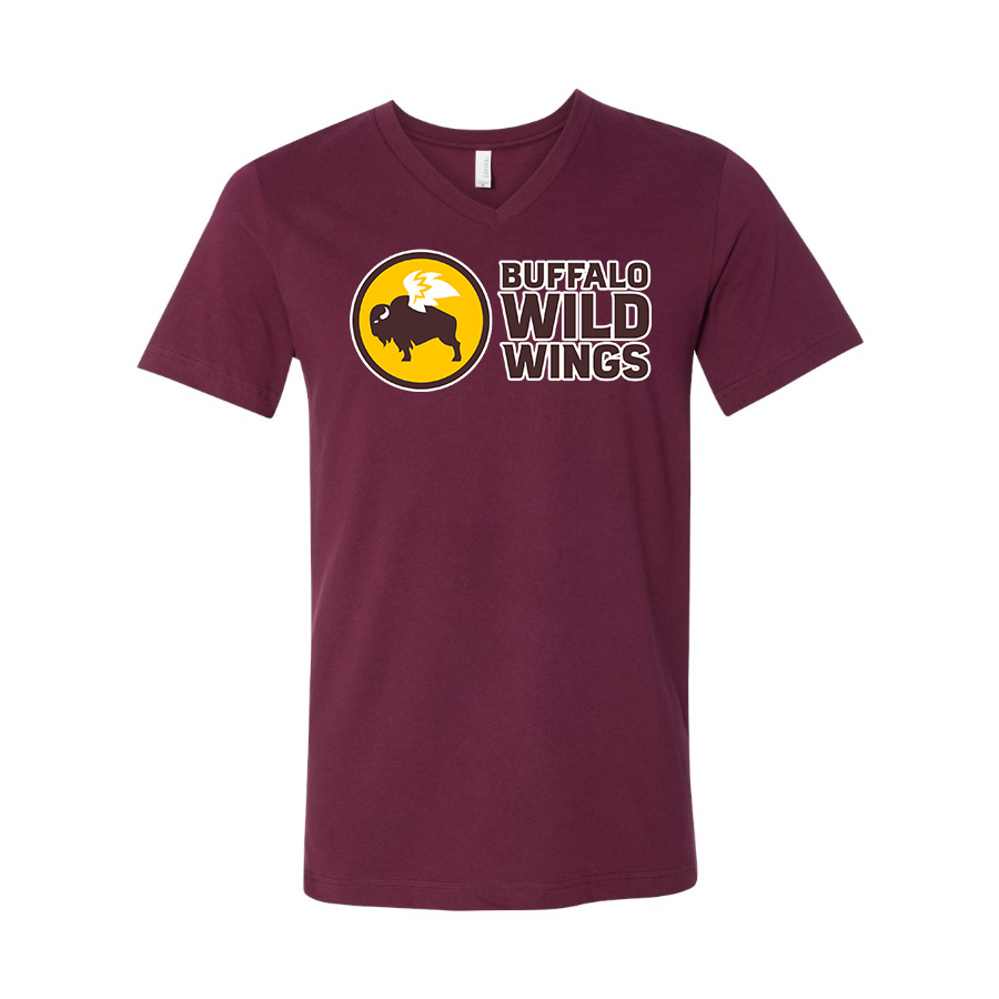 Men's Buffalo Wild Wings  BELLA  CANVAS  Jersey V-Neck Tee