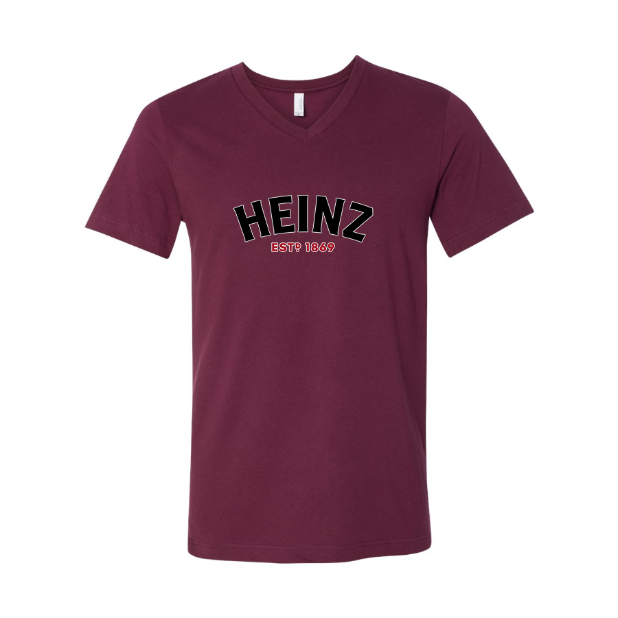 Men's HEINZ BELLA  CANVAS  Jersey V-Neck Tee