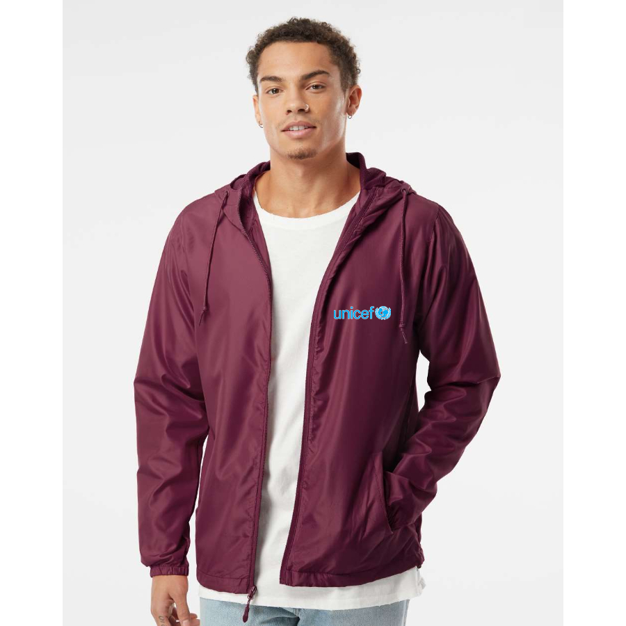 Men's UNICEF Independent Trading Co Lightweight Windbreaker Full-Zip Jacket
