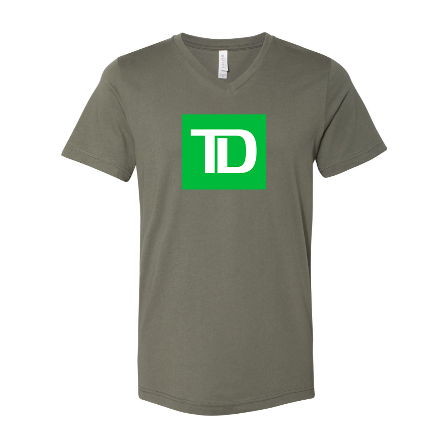 Men's TD Bank BELLA  CANVAS  Jersey V-Neck Tee