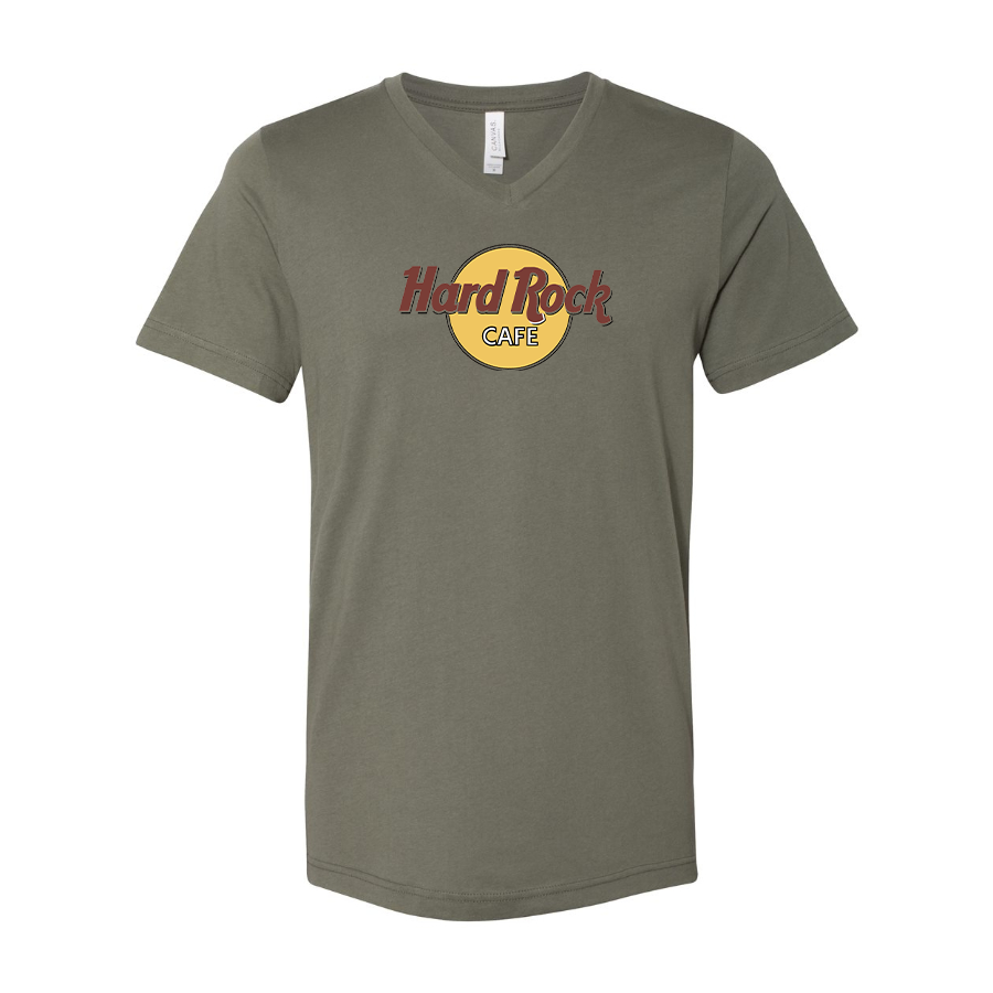 Men's Hard Rock Cafe  BELLA  CANVAS  Jersey V-Neck Tee