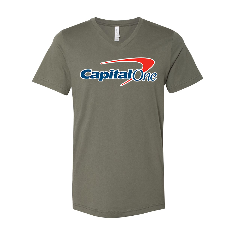 Men's Capital One  BELLA  CANVAS  Jersey V-Neck Tee