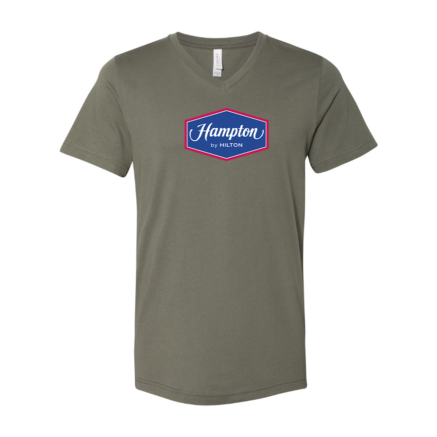 Men's Hampton BELLA  CANVAS  Jersey V-Neck Tee