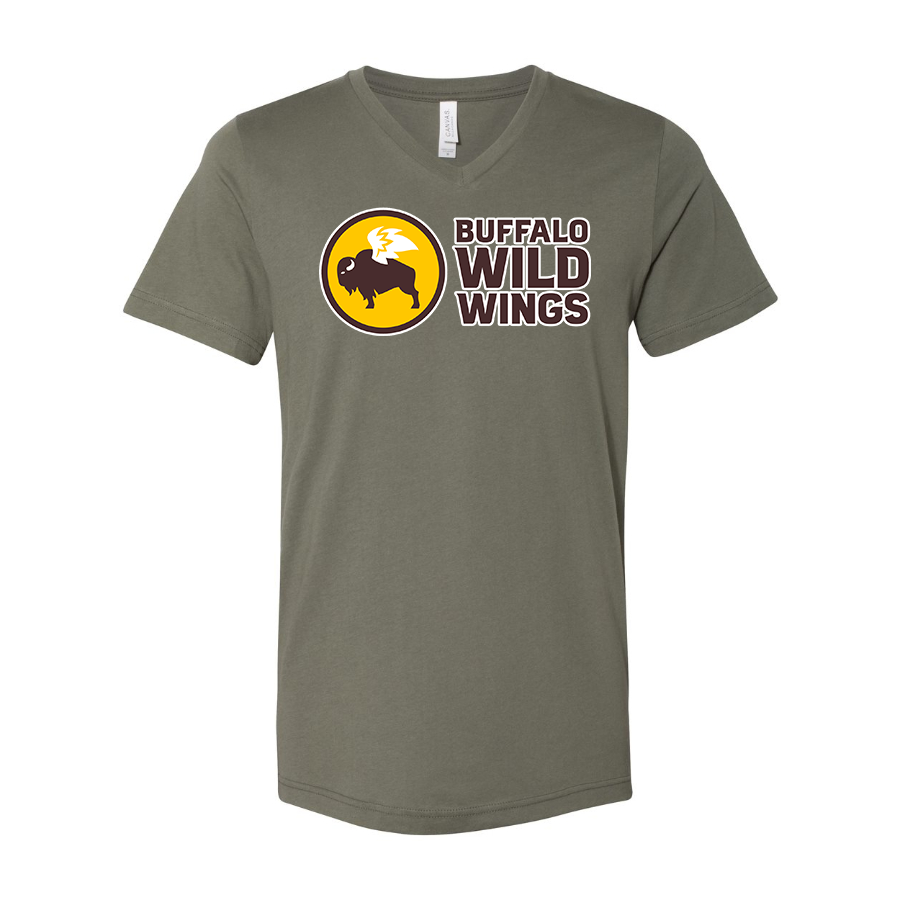 Men's Buffalo Wild Wings  BELLA  CANVAS  Jersey V-Neck Tee