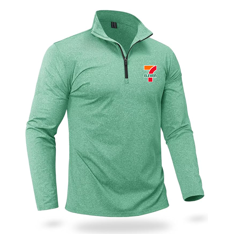 Men's 7-Eleven Quarter Zip Pullover Premium Fleece Lined Heather Long Sleeve Golf Shirts Midweight 1/4 Half Zip Sweatshirts