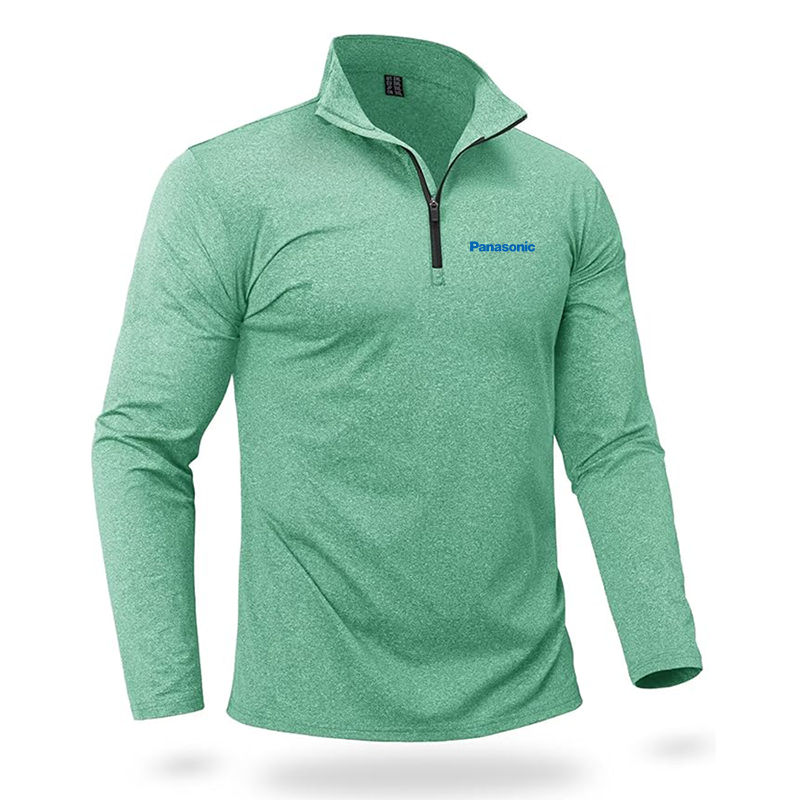 Men's Panasonic Quarter Zip Pullover Premium Fleece Lined Heather Long Sleeve Golf Shirts Midweight 1/4 Half Zip Sweatshirts