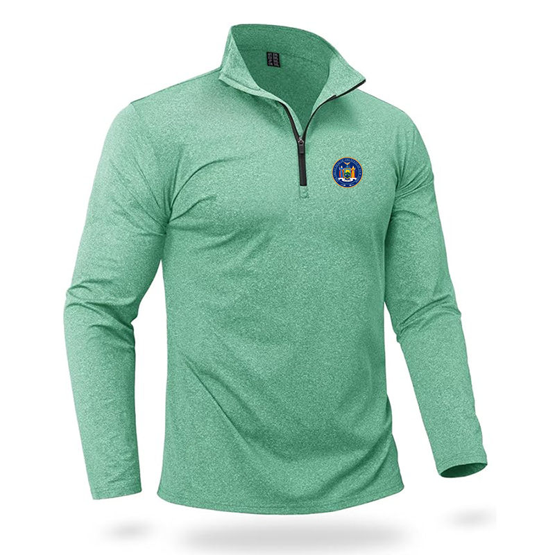 Men's New York  Quarter Zip Pullover Premium Fleece Lined Heather Long Sleeve Golf Shirts Midweight 1/4 Half Zip Sweatshirts
