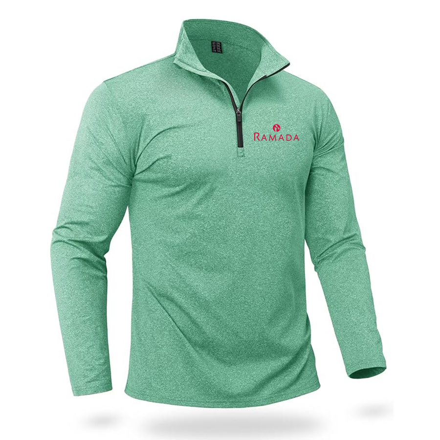 Men's Ramada Quarter Zip Pullover Premium Fleece Lined Heather Long Sleeve Golf Shirts Midweight 1/4 Half Zip Sweatshirts