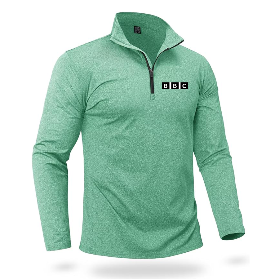 Men's BBC Quarter Zip Pullover Premium Fleece Lined Heather Long Sleeve Golf Shirts Midweight 1/4 Half Zip Sweatshirts