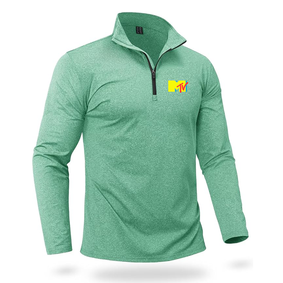Men's M.T.V Quarter Zip Pullover Premium Fleece Lined Heather Long Sleeve Golf Shirts Midweight 1/4 Half Zip Sweatshirts