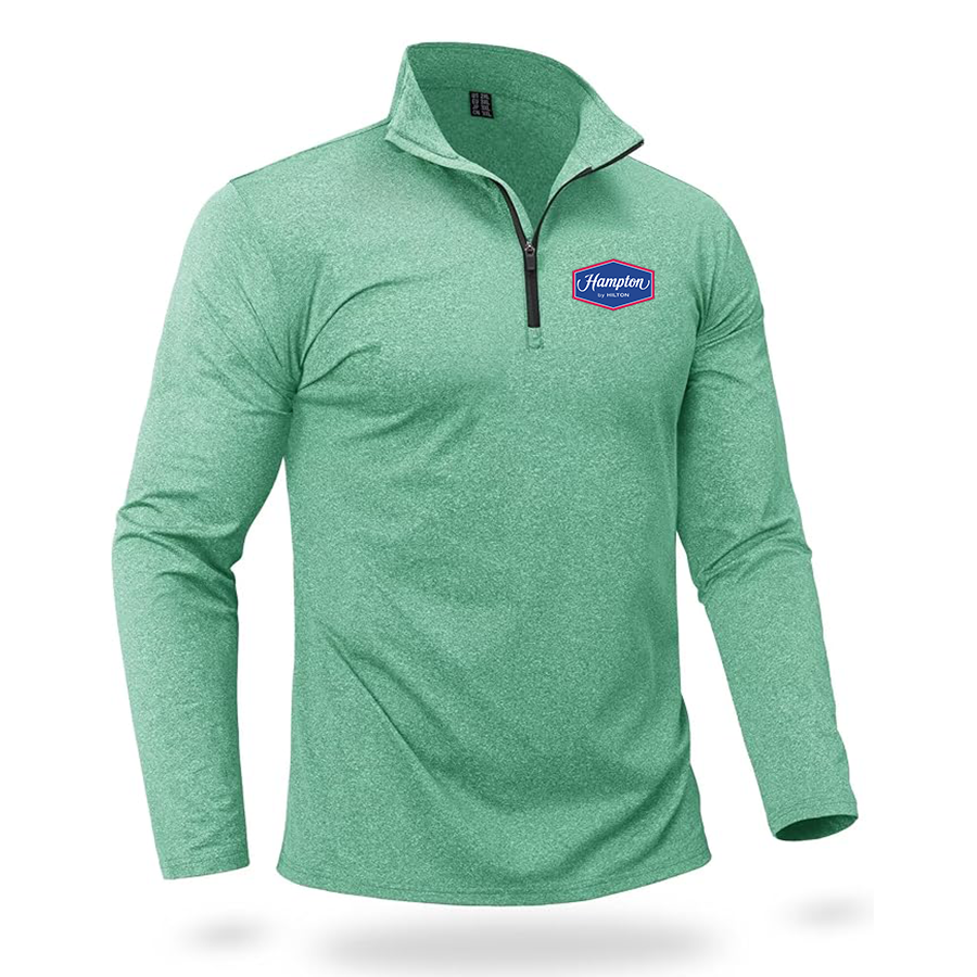 Men's Hampton Quarter Zip Pullover Premium Fleece Lined Heather Long Sleeve Golf Shirts Midweight 1/4 Half Zip Sweatshirts